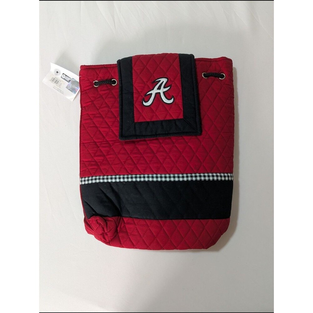 NWT Alabama Crimson Tide Quilted Drawstring Backpack Collegiate Collection Red